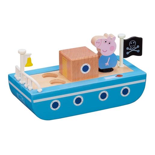 Porquinha Peppa - Barco de madeira com figura