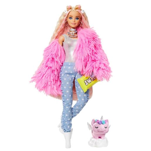 Barbie - Muñeca Extra - Pelo rubio y rosado