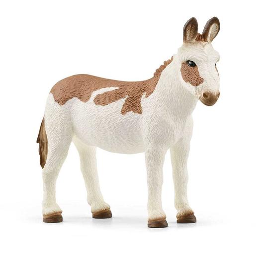 Schleich - Figura de brinquedo de burro malhado americano ㅤ