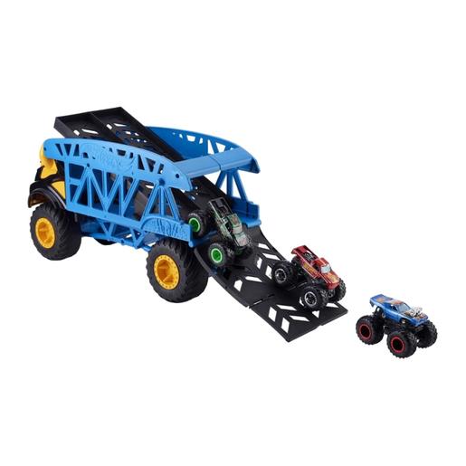 Hot Wheels - Camión transportador de Monster Trucks