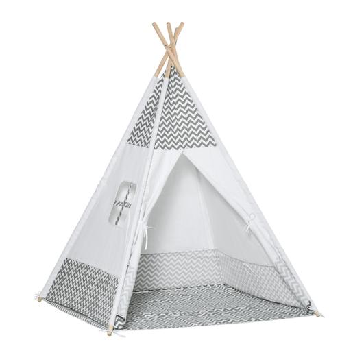 Homcom - Tenda tipi branca e cinza