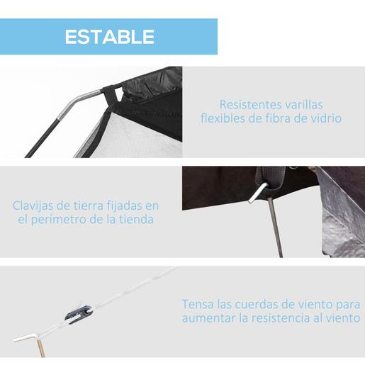 Outsunny - Tenda com mosquiteiras 3x3x2 m Preto