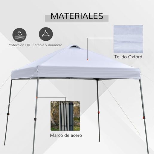 Outsunny - Tenda dobrável 3x3m Branco