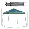 Outsunny - Tenda dobrável 3x3m Verde