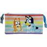 Play - Bluey - Estuche triple multicolor con 5 compartimentos