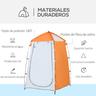 Outsunny - Tenda de duche para campismo com mosquiteiros 123x121x198 cm Laranja