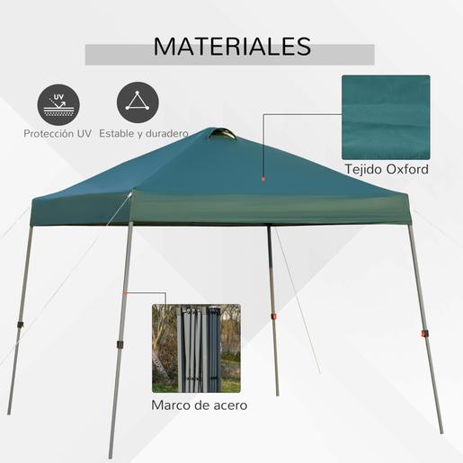 Outsunny - Tenda dobrável 3x3m Verde