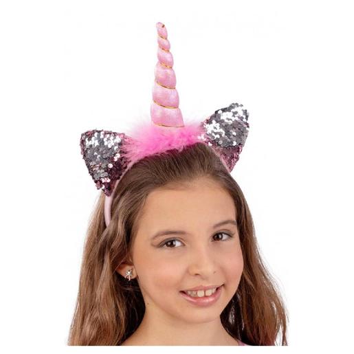 Diadema unicornio com lantejoulas