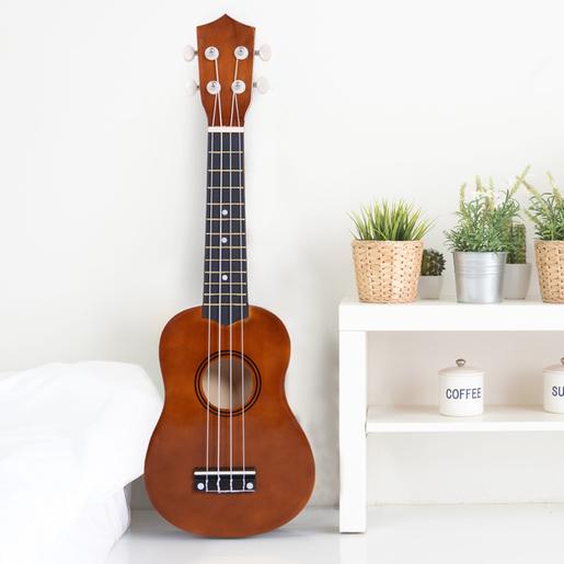 Homcom - Ukelele soprano 21" Madeira Castanho