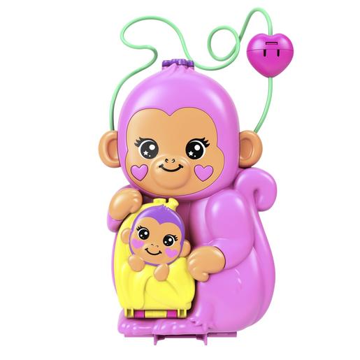 Polly Pocket - Juego Cofre Muñeca Mama Mono ㅤ