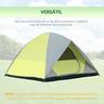 Outsunny - Tenda de campismo 3x3 m Amarelo/Cinza