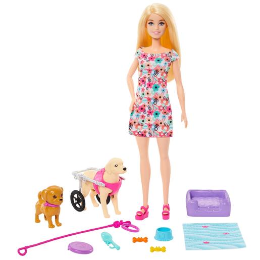 Barbie - Boneca Barbie com cachorrinhos e acessórios para animais de estimação ㅤ