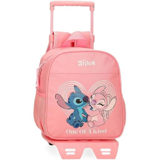 Disney Stitch Mochila Pré-escolar com Rodas Rosa