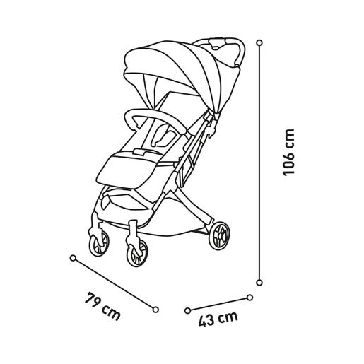 Asalvo - Carrinho de Passeio Amsterdam Preto