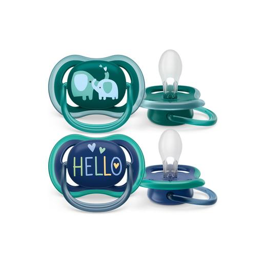 Philips Avent - Conjunto de 2 chuchas ultra air 18+ meses verde/azul