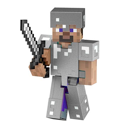 Minecraft - Figura colecionável Ação Steve Diamante Minecraft ㅤ