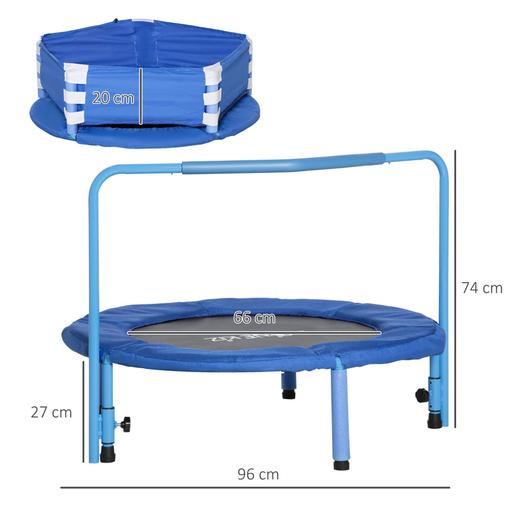 Homcom - Cama elástica 3 en 1 azul