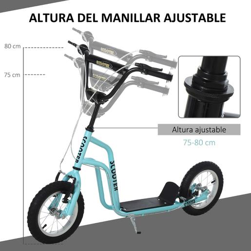 Homcom - Patinete Scooter ajustável Azul