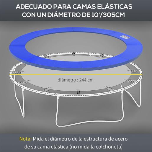 Homcom - Cobertura de proteção para cama elástica Ø 305 cm azul