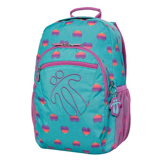 Totto - Mochila escolar adaptável a estrutura com rodas Acuareles multicolor Corações