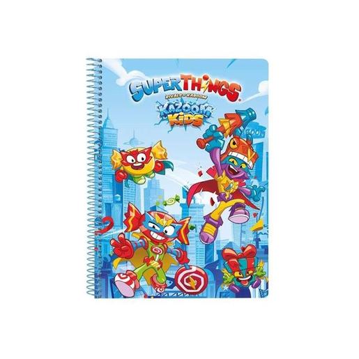 Caderno 80 folhas capa dura Superthings