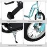 Homcom - Patinete Scooter ajustável Azul