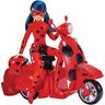 Bandai - Ladybug - Scooter transformável com boneca articulada Ladybug 26cm ㅤ