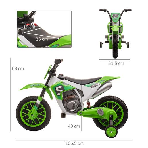 Homcom - Moto elétrica 12V verde