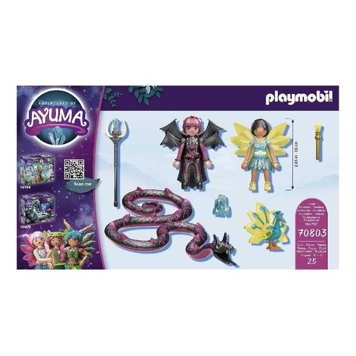 Playmobil - Adventures of Ayuma - Cristal Fairy e Bat Fairy com animais de alma - 70803