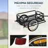 Outsunny - Reboque dobrável para bicicleta