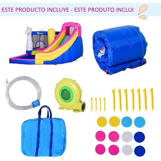 Outsunny - Castillo hinchable infantil 5 en 1