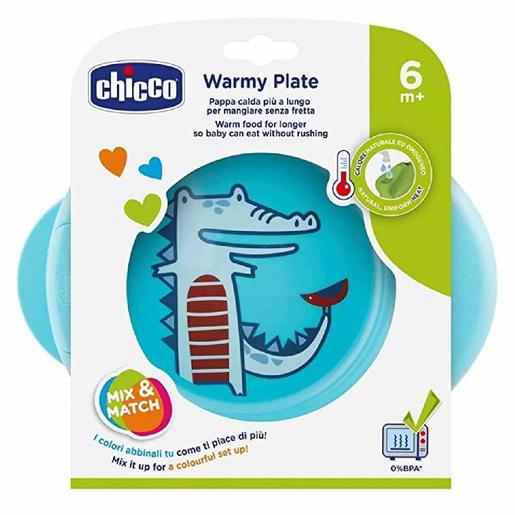 Chicco - Plato térmico Azul 6M