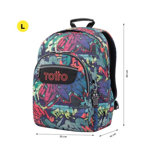 Totto - Mochila escolar adaptable a carro graffiti Acuareles