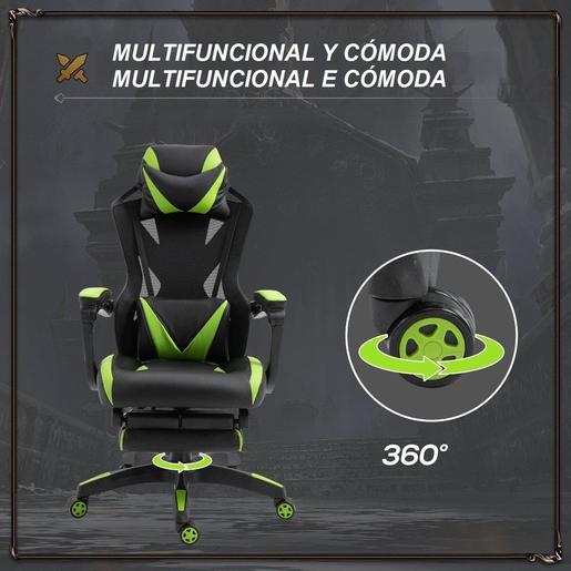 Vinsetto - Cadeira Gaming ergonómica verde-preto