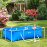 Outsunny - Piscina desmontable tubular de acero azul 2.100 l con depuradora