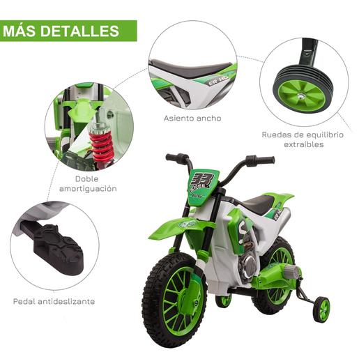 Homcom - Moto elétrica 12V verde