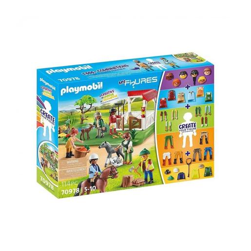 Playmobil - My Figures: Rancho de Caballos - Set de Juego con 6 Figuras y Caballos ㅤ