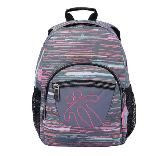 Totto - Mochila escolar Têmpera estampado multicolor jaspeado