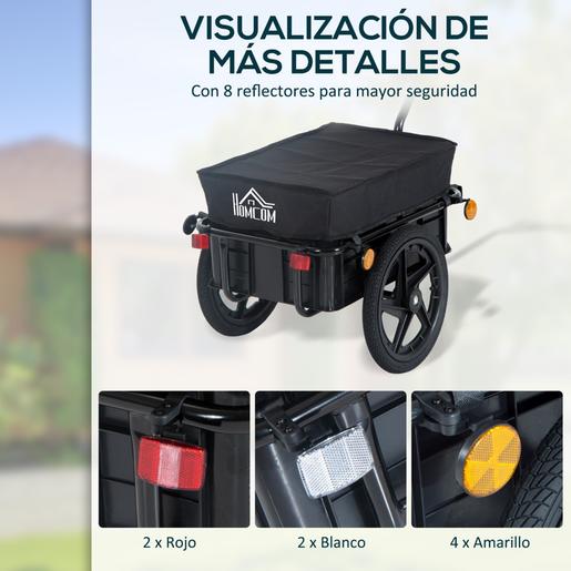 Homcom - Reboque para Bicicleta Preto