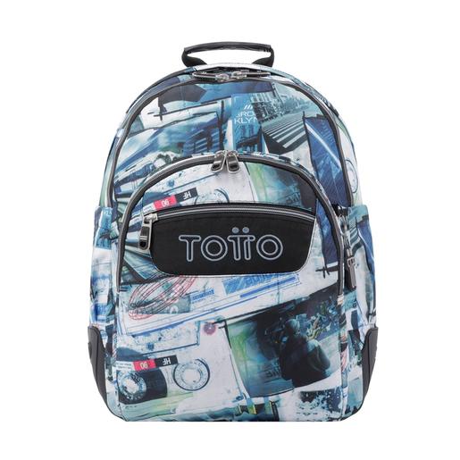 Totto - Mochila escolar postais e cassetes Crayoles