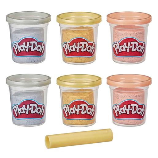 Play-Doh - Pack 6 Botes Metalizados