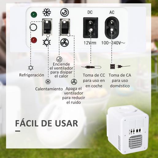 Homcom - Mini Frigorífico 4L com Função de Frio e Calor