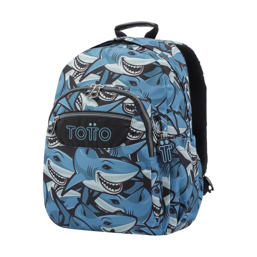 Totto - Mochila escolar tiburones Acuarela