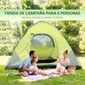 Outsunny - Tenda de campismo 3x3 m Amarelo/Cinza