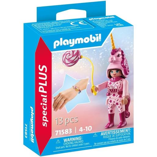 Playmobil - Menina com disfarce de Unicórnio ㅤ