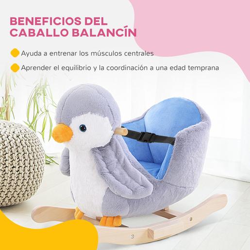 Homcom - Pinguim de balanço para bebé