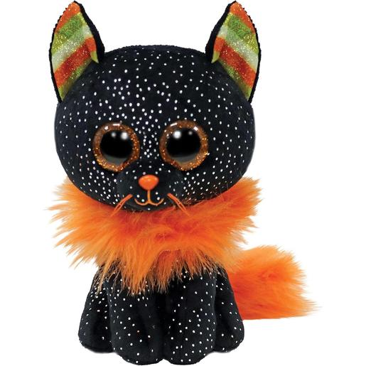 Peluche de Gato Morticia com Olhos Brilhantes - 15 cm