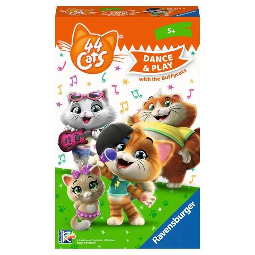 Ravensburger - Jogo de tabuleiro Cats: Cante e dance com os Buffycats - Busca e movimento ㅤ