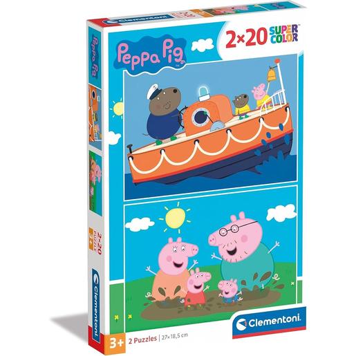 Clementoni - Porquinha Peppa - Quebra-cabeça Infantil de 20 Peças: Peppa Pig, Cor Variada ㅤ