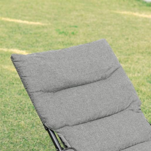 Outsunny - Cadeira de camping dobrável Cinza